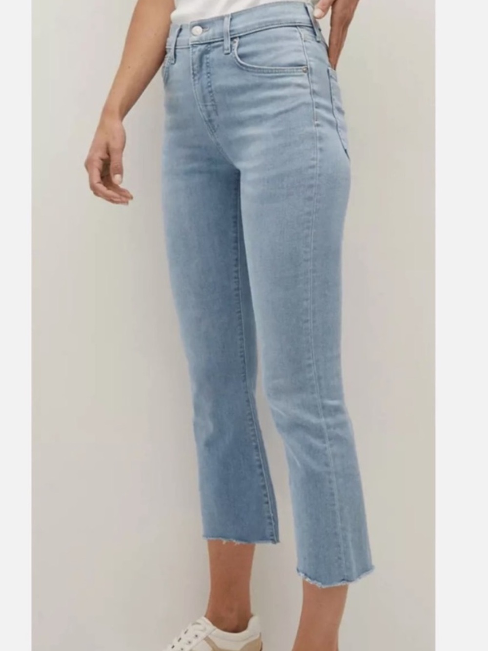 Veronica Beard Carly Kick Flare High Rise Light Blue wash